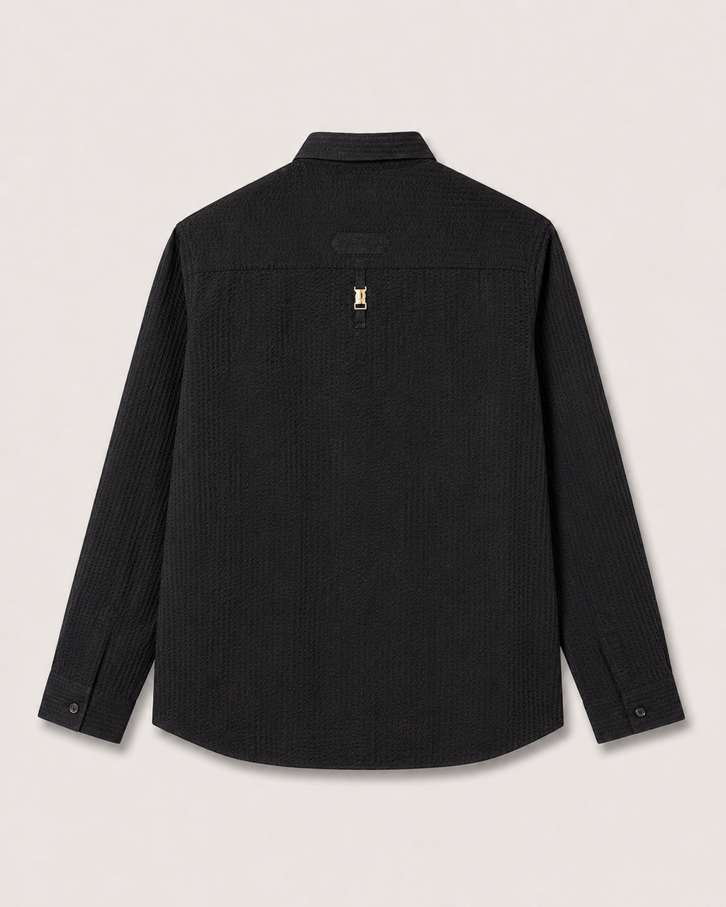 Classic Seersucker Shirt with Back Detail