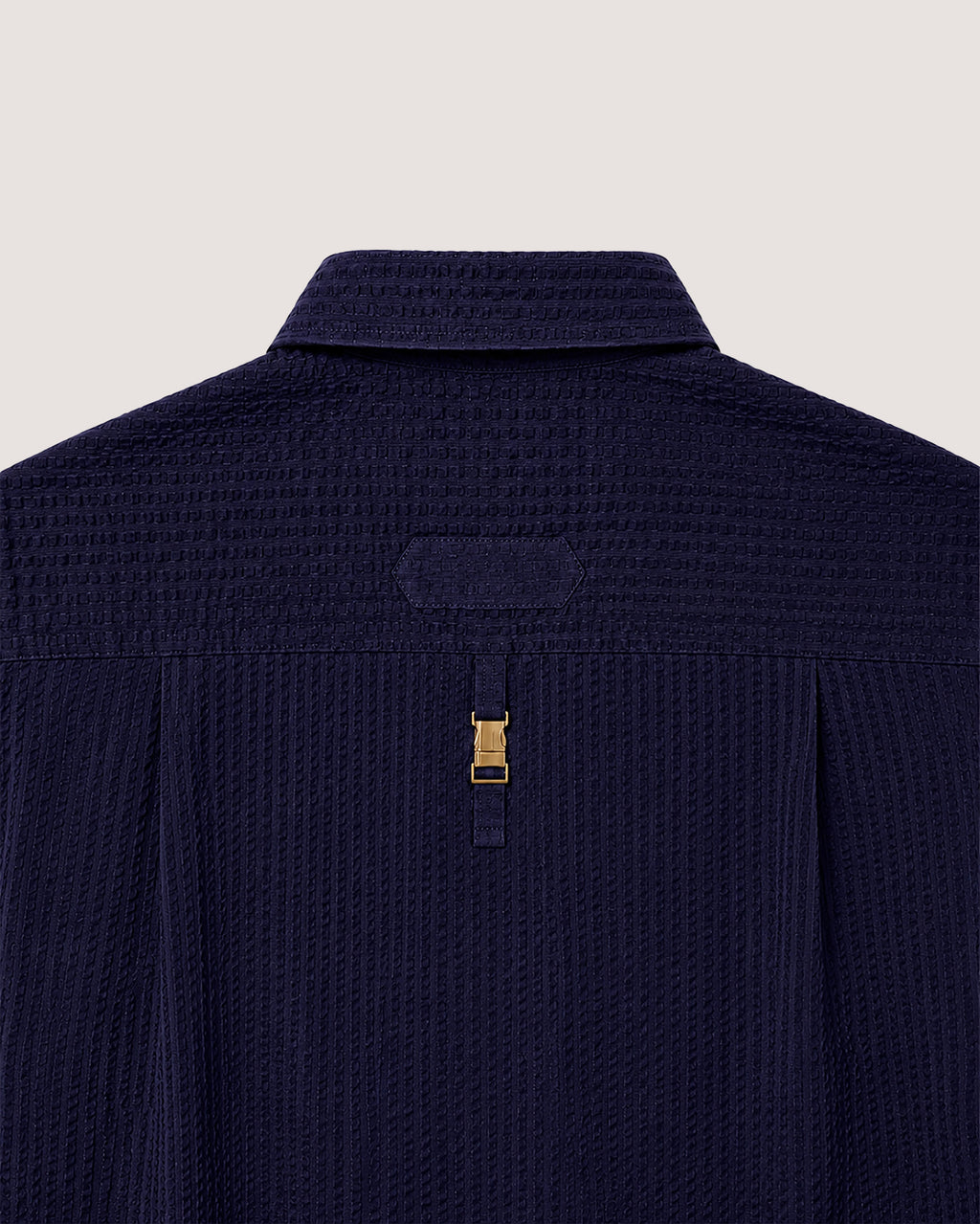 Classic Seersucker Shirt with Back Detail