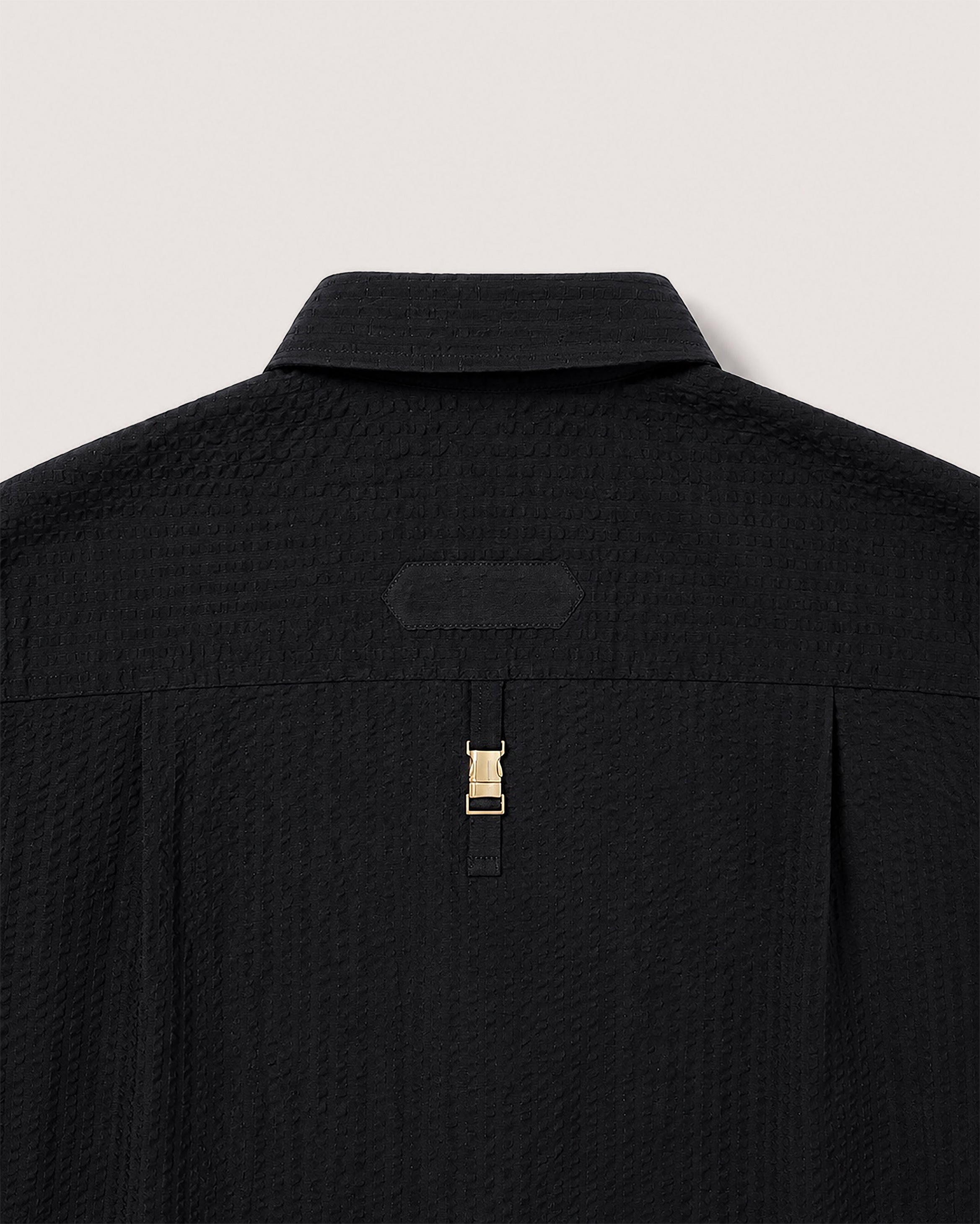 Classic Seersucker Shirt with Back Detail