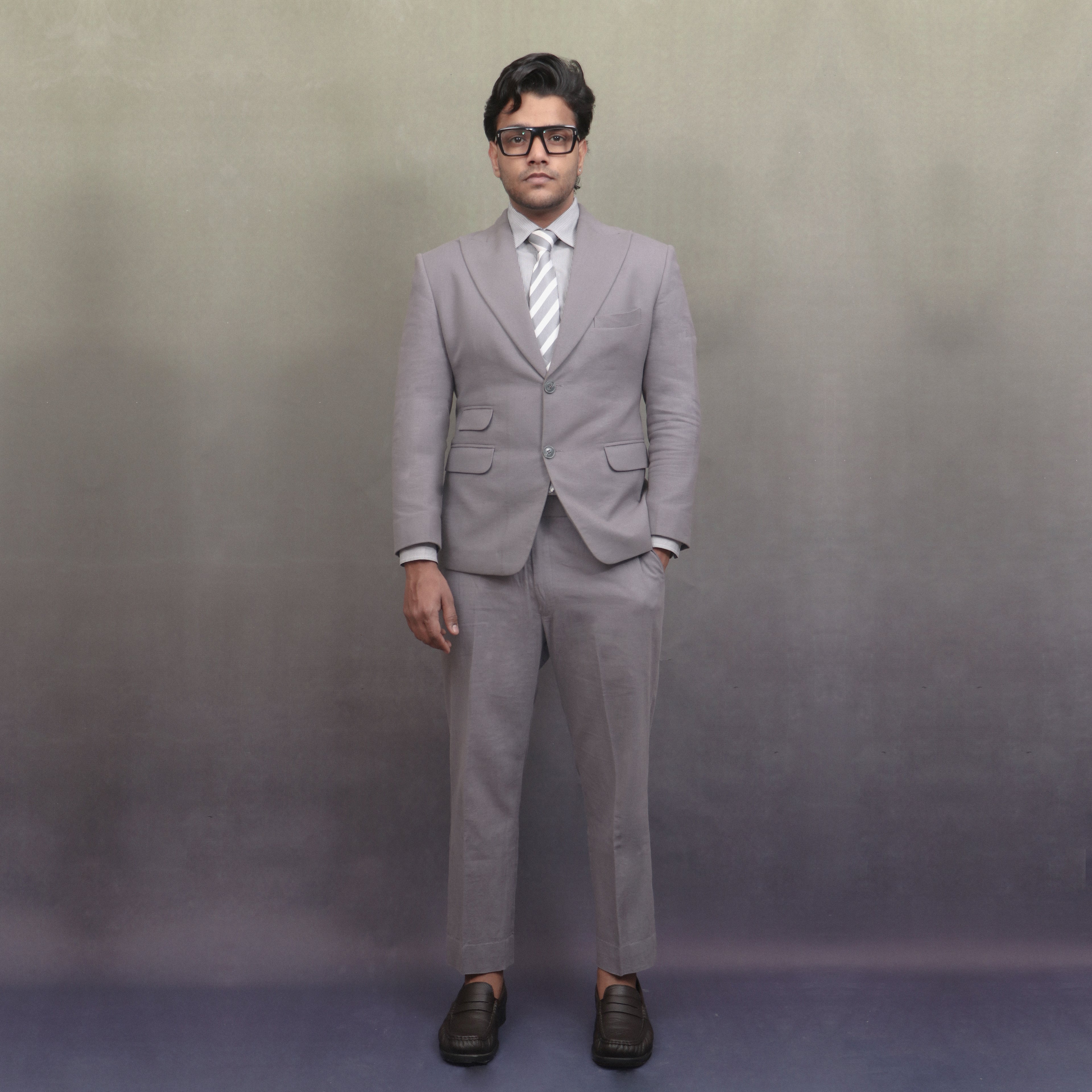 Single Breasted Grey Suit