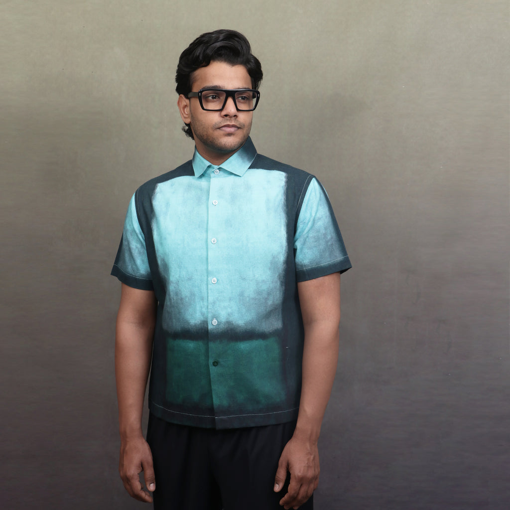 Forest Teal Green Gradient Shirt