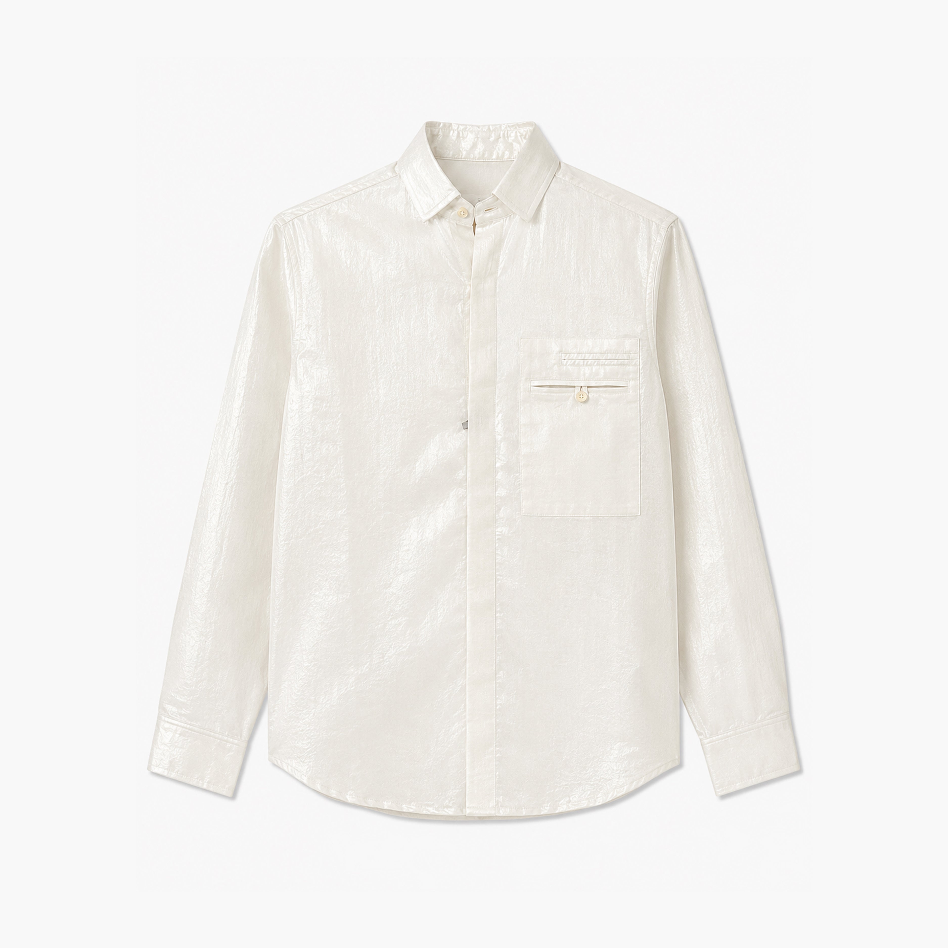 Classic Shirt with Exposed Embroidery