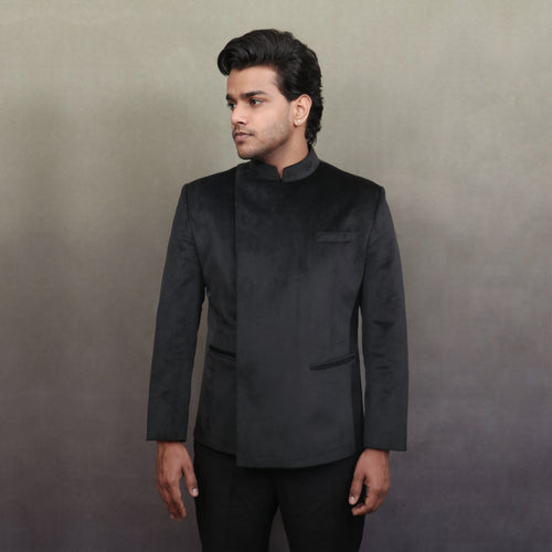 Black Tailored Fit Evening Jacket