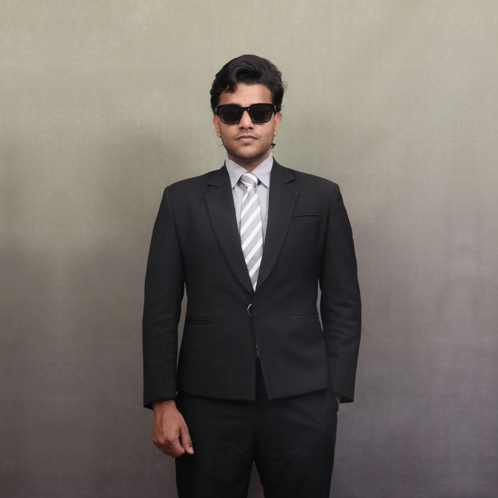 Black Single Breasted Blazer