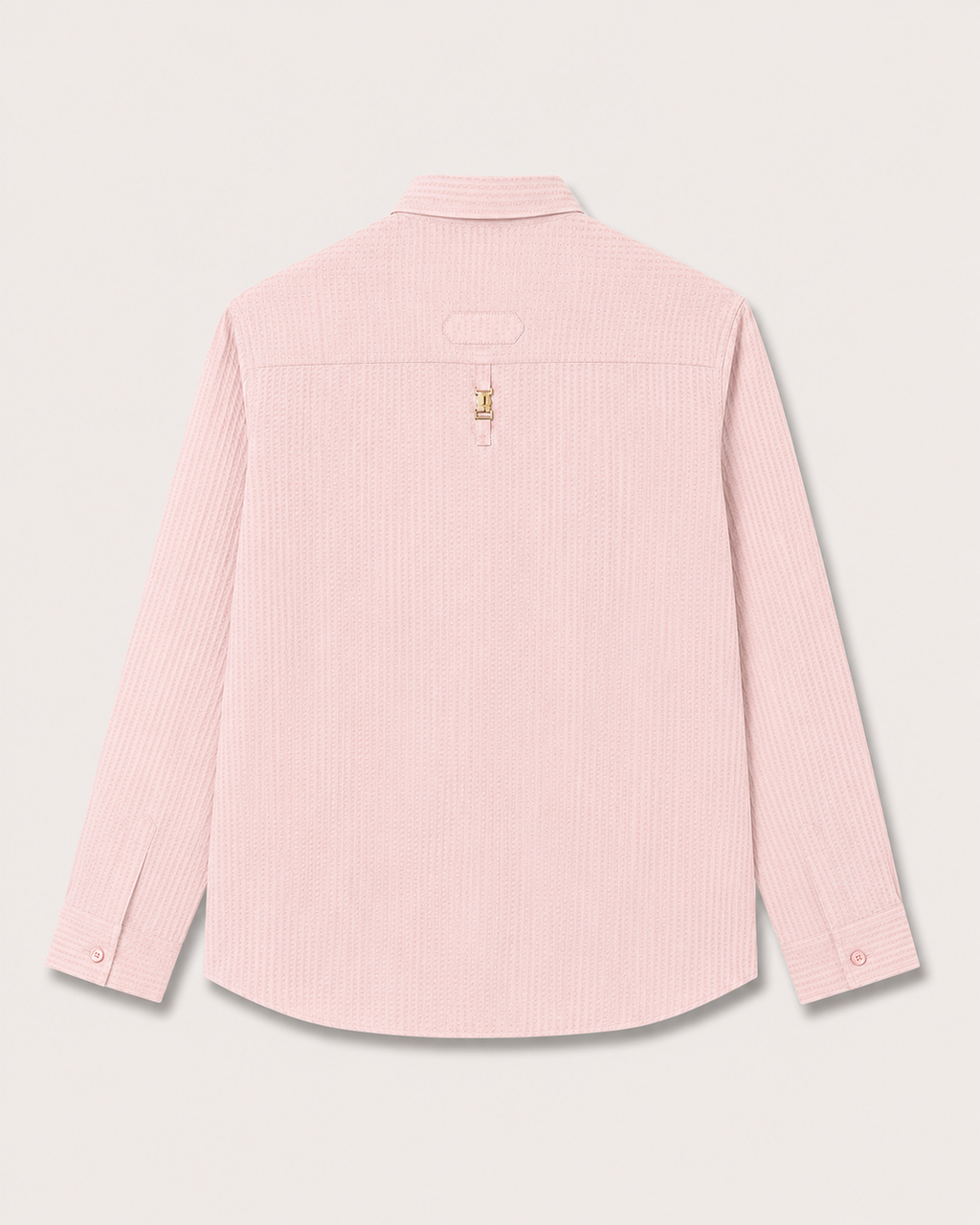 Classic Seersucker Shirt with Back Detail