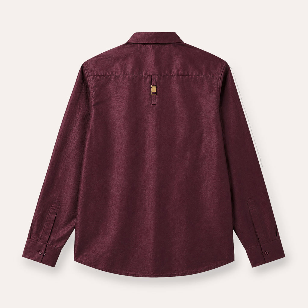 BLACK TAILORED SILK KHADI SHIRT