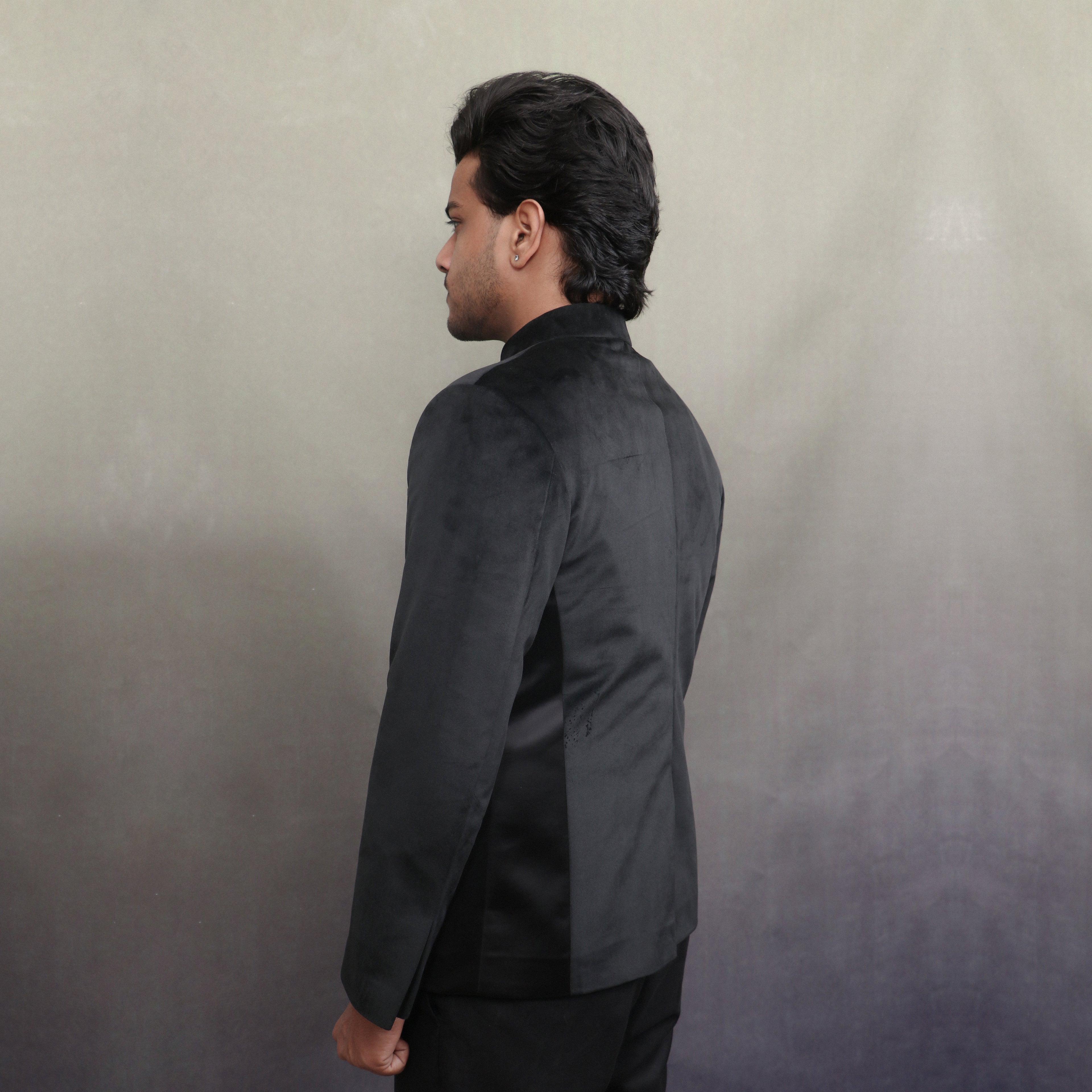 Black Tailored Fit Evening Jacket