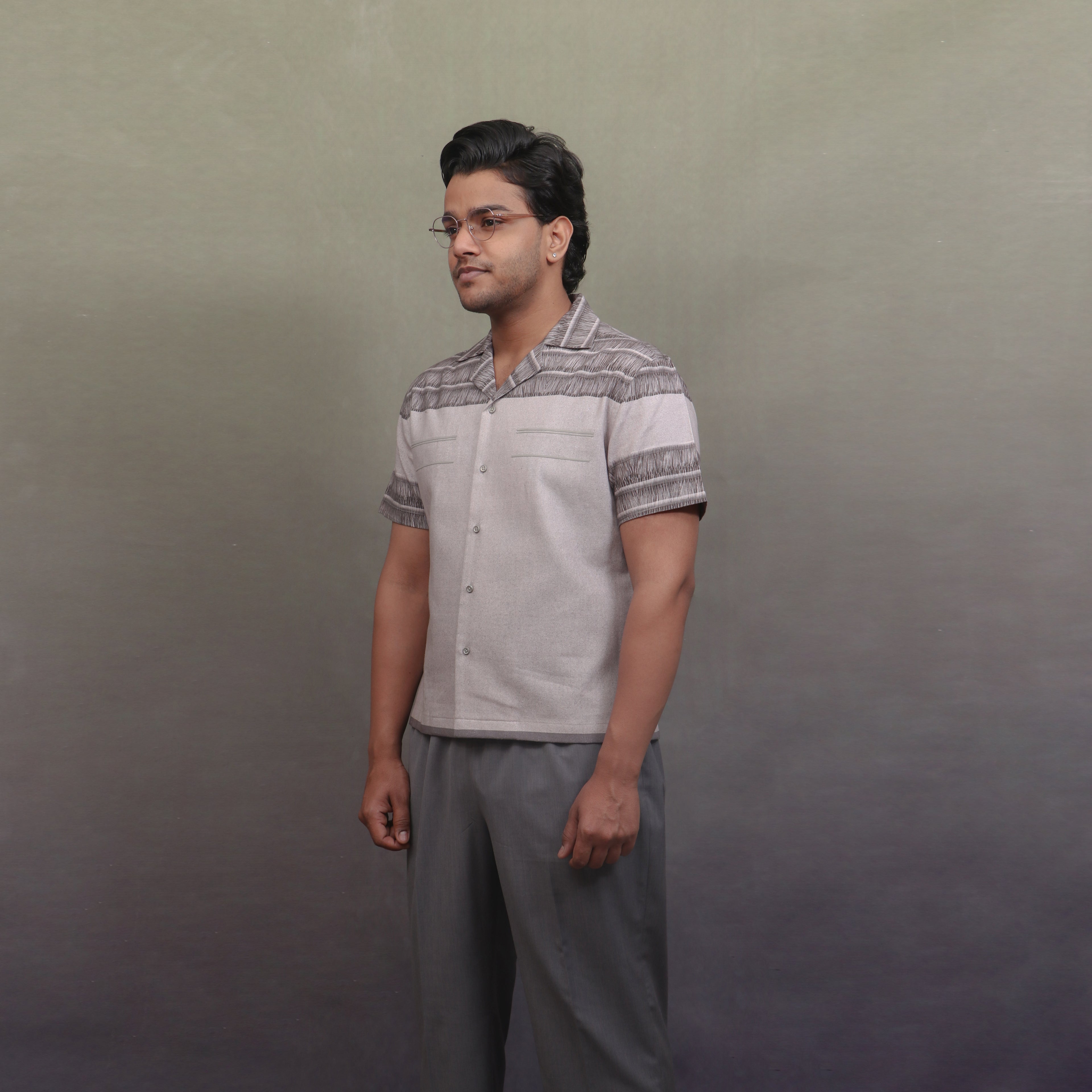 Assam Grey Khadi Shirt